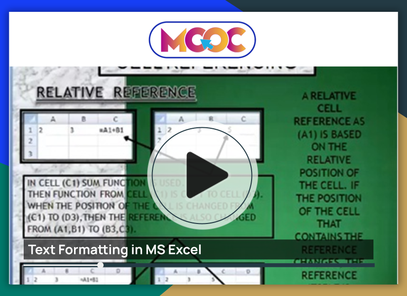 http://study.aisectonline.com/images/Video Text Formatting in MS Excel BCom E2.png